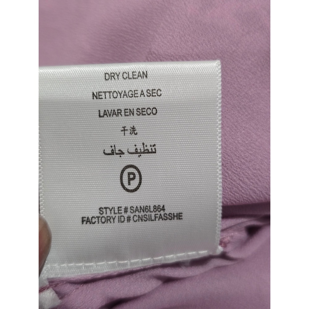 BCBGMAXAZRIA Light Plum Silk Ruffle Strapless Mini Dress SAN6L864 Size 8 - Picture 12 of 13